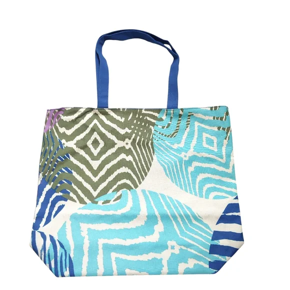 2 For 15$ Estee Lauder Tropical Teal Blue White Tote Bag New - Picture 1 of 5